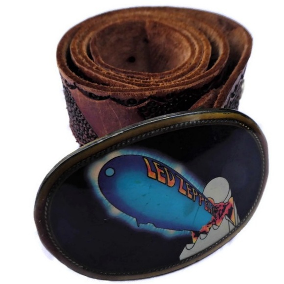 Led Zeppelin Accessories Led Zeppelin Leather Belt Buckle Original